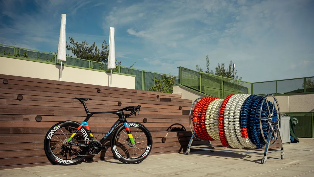 Brandon McNulty Unveils Glittery Black World Champion Colnago